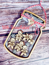 Load image into Gallery viewer, Gingerbread Mason Jar Family Ornament