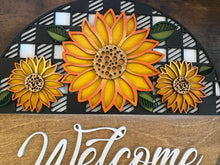 Load image into Gallery viewer, Sunflower Welcome to our Home Door Sign 14"-16"