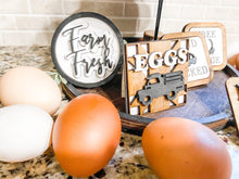 Load image into Gallery viewer, Tier Tray Chicken Eggs Decor