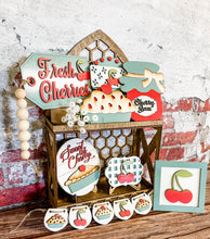 Load image into Gallery viewer, Tier Tray Cherry Season Decor