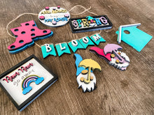 Load image into Gallery viewer, Tier Tray Spring Rain Gnome Decor