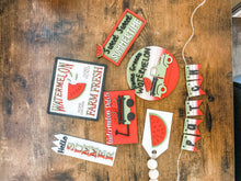 Load image into Gallery viewer, Tier Tray Watermelon Season Decor