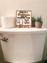 Load image into Gallery viewer, Shit and Split Bathroom Humor Sign