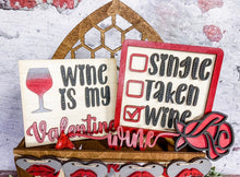 Load image into Gallery viewer, Tier Tray Wine over Valentine Decor