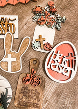 Load image into Gallery viewer, Tier Tray He is Risen Easter Decor