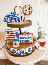 Load image into Gallery viewer, Tier Tray Baseball Decor