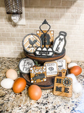 Load image into Gallery viewer, Tier Tray Chicken Eggs Decor