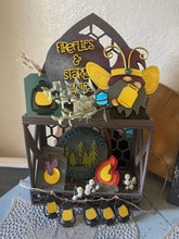 Load image into Gallery viewer, Tier Tray Firefly Gnome Camper Decor