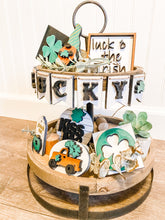 Load image into Gallery viewer, Tier Tray St. Patty's Day Gnome Decor