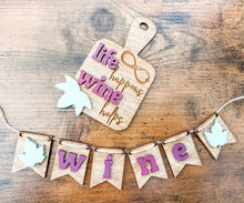 Load image into Gallery viewer, Tier Tray Wine Time Decor