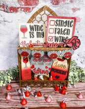 Load image into Gallery viewer, Tier Tray Wine over Valentine Decor