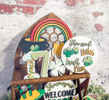 Load image into Gallery viewer, Tier Tray St. Patty's Day Shamrock Shenanigans Decor