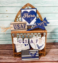 Load image into Gallery viewer, Tier Tray US Air Force Decor