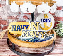 Load image into Gallery viewer, Tier Tray US Navy Decor