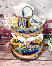 Load image into Gallery viewer, Tier Tray US Navy Decor