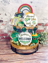 Load image into Gallery viewer, Tier Tray St. Patty's Day Shamrock Shenanigans Decor