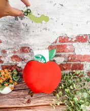 Load image into Gallery viewer, Gift Card Holder for Teachers Apple with Worm