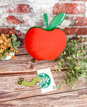 Load image into Gallery viewer, Gift Card Holder for Teachers Apple with Worm