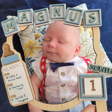Load image into Gallery viewer, Baby Milestone Monthly Photo Frame Prop