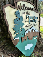 Load image into Gallery viewer, National Park Arrowhead Camping Campsite Family Sign with Hangers