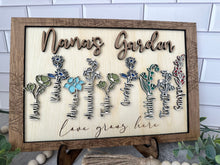 Load image into Gallery viewer, 3D Personalized Birth Flower Mothers Day Framed Sign