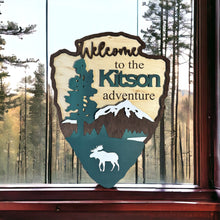 Load image into Gallery viewer, National Park Arrowhead Camping Campsite Family Sign with Hangers