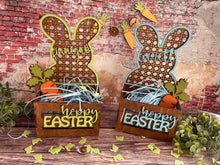 Load image into Gallery viewer, Easter Gift Basket Rattan Bunny