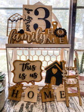 Load image into Gallery viewer, Tiered Tray Farmhouse Home Decor