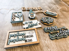 Load image into Gallery viewer, Tiered Tray Peace and Namaste Decor