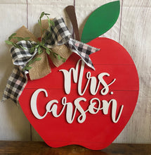 Load image into Gallery viewer, Classroom Teacher Apple Door Sign