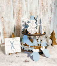 Load image into Gallery viewer, Tiered Tray Winter Wonderland Christmas Decor