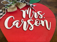 Load image into Gallery viewer, Classroom Teacher Apple Door Sign