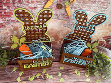 Load image into Gallery viewer, Easter Gift Basket Rattan Bunny