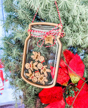 Load image into Gallery viewer, Mason Jar Gingerbread Christmas Ornament