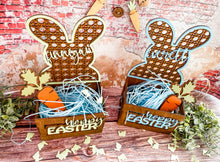 Load image into Gallery viewer, Easter Gift Basket Rattan Bunny