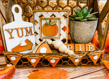 Load image into Gallery viewer, Tiered Tray Pumpkin Pie Decor