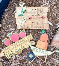Load image into Gallery viewer, Tiered Tray Fall Fun Corn Maze Decor