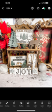 Load image into Gallery viewer, Tiered Tray Winter Woodlands Decor