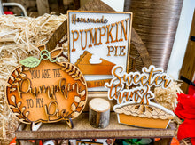 Load image into Gallery viewer, Tiered Tray Pumpkin Pie Decor
