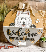 Load image into Gallery viewer, Welcome Dog Hair Door Sign