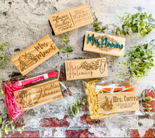 Load image into Gallery viewer, Teacher Appreciation Personalized Chalkboard Whiteboard Dry Erase Board Erasers