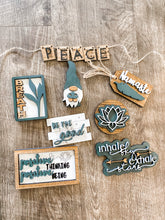 Load image into Gallery viewer, Tiered Tray Peace and Namaste Decor