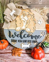 Load image into Gallery viewer, Welcome Dog Hair Door Sign