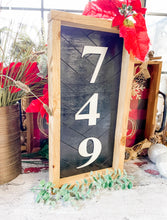 Load image into Gallery viewer, Framed Herringbone Address Signs