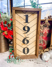 Load image into Gallery viewer, Framed Herringbone Address Signs