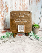 Load image into Gallery viewer, QR Code Business Sign with Easel Stand