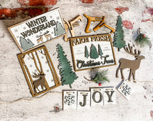 Load image into Gallery viewer, Tiered Tray Winter Woodlands Decor