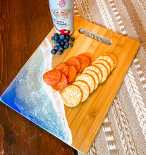 Load image into Gallery viewer, Shark Coochie Board Ocean Resin Art Charcuterie Serving Tray