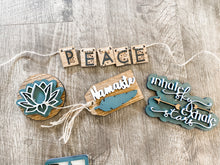 Load image into Gallery viewer, Tiered Tray Peace and Namaste Decor