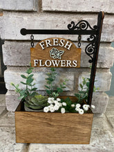 Load image into Gallery viewer, Box Planter with Sign